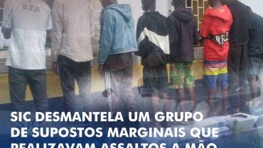 SIC DESMANTELA UM GRUPO DE SUPOSTOS MARGINAIS QUE REALIZAVAM ASSALTOS A MÃO ARMADA NO LUENA.